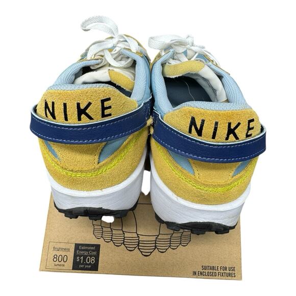 Nike Waffle Debut Unisex Shoes 10 Boarder Blue Mystic Navy Yellow White Active - Picture 3 of 12
